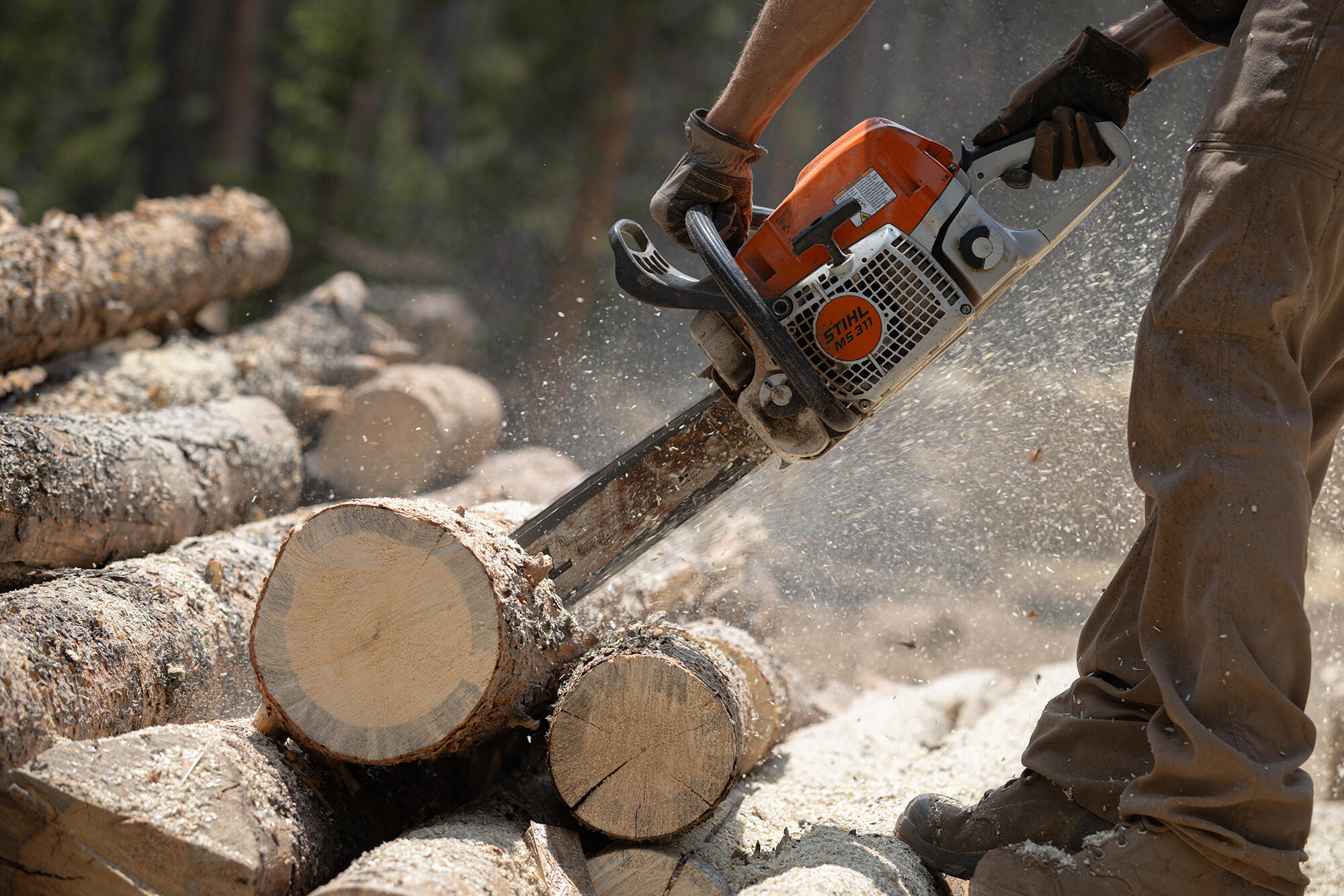 Professional cutting and processing of seasoned firewood for delivery throughout Breckenridge and Summit County, Colorado.
